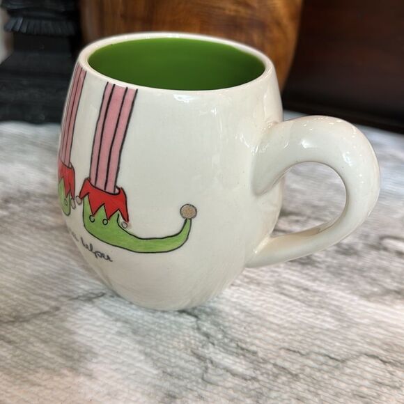 Rae Dunn Santa's Helper Elf Feet Mug - Picture 6 of 8